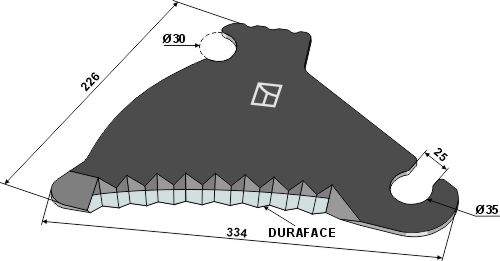 IHOF Rundballenmesser 334mm - DURAFACE