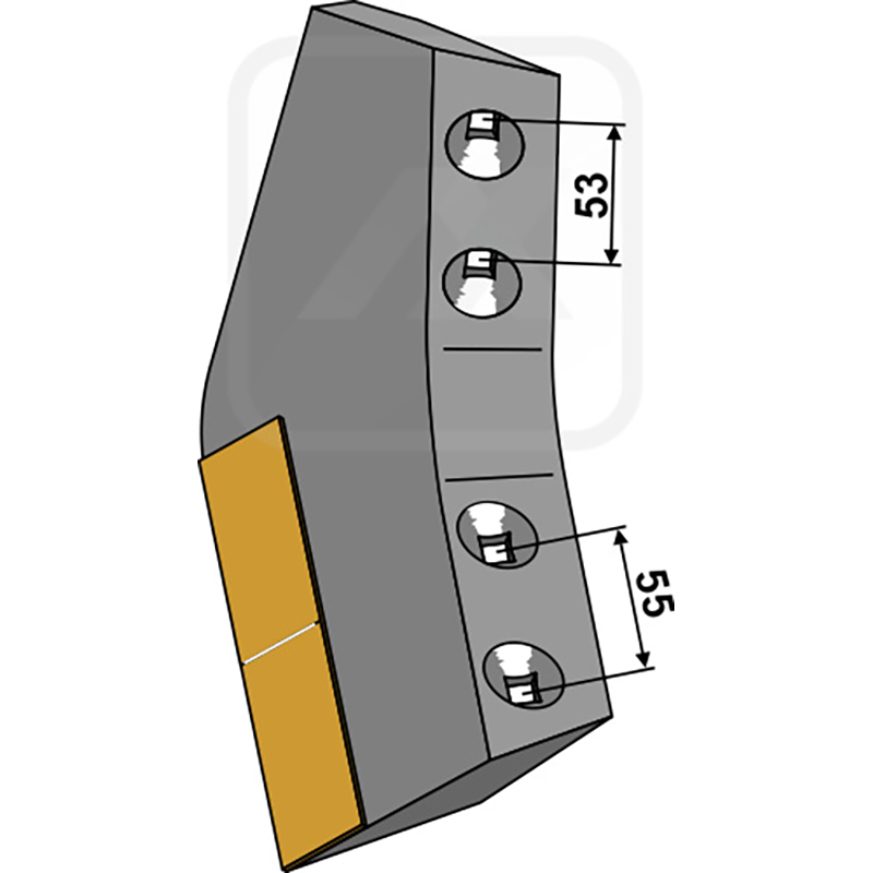 Landwirtschaft Bodenbearbeitung Grubber Schare & Leitbleche Scharmesser lang - Hartmetall - links Howard|Kongskilde|Bigham Brothers|Tye
