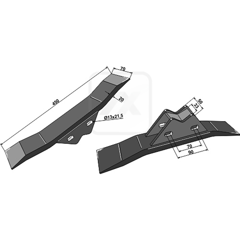 Landwirtschaft Bodenbearbeitung Grubber Schare & Leitbleche Scharspitze Strom|Bednar