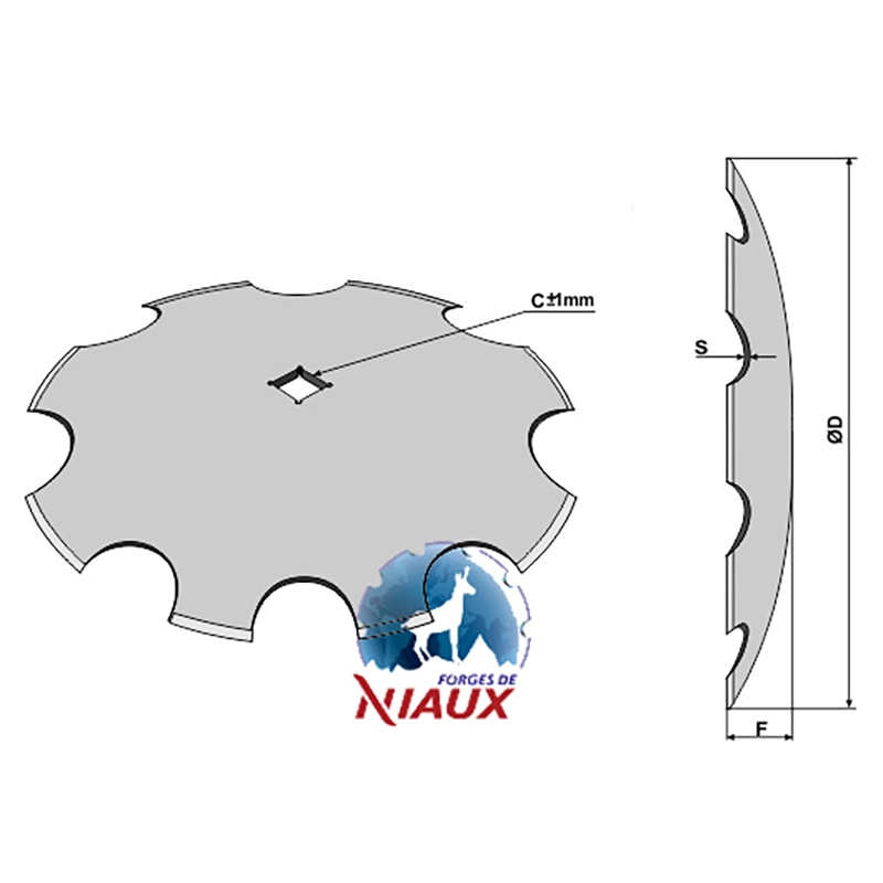 Landwirtschaft Bodenbearbeitung Scheibeneggen Scheibe gezackt Maschio