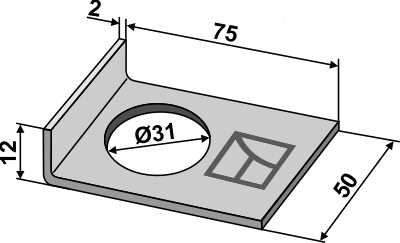 IHOF Sicherungsblech für 30x30 Vierkantwellen