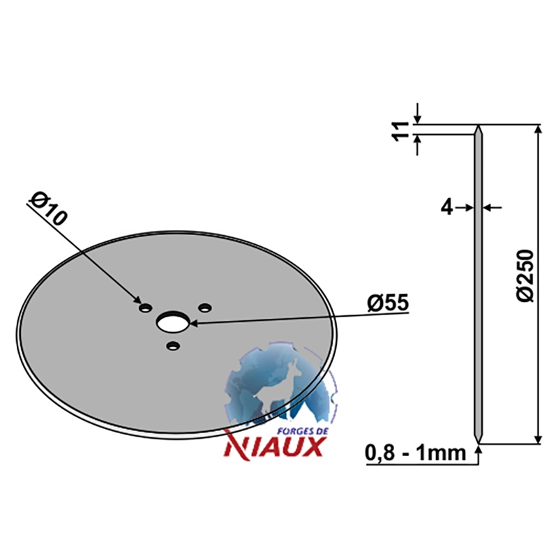 Landwirtschaft Bodenbearbeitung Scheibeneggen Sechscheibe glatt Niaux
