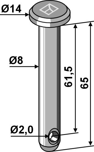 IHOF Splintbolzen Ø8x65