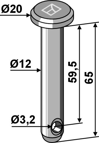 IHOF Splintbolzen Ø12x65
