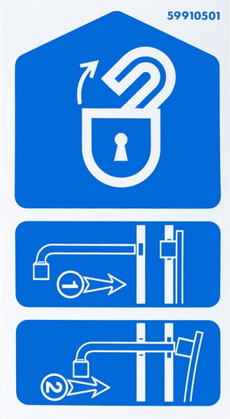 Aufkleber Entriegelung (59910500) von Kuhn