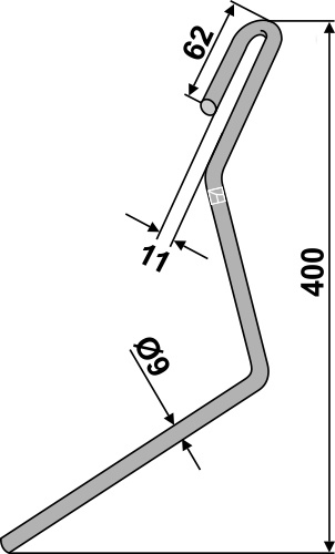 IHOF Striegelzinken Ø9mm, links