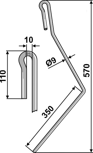 IHOF Striegelzinken Ø9mm