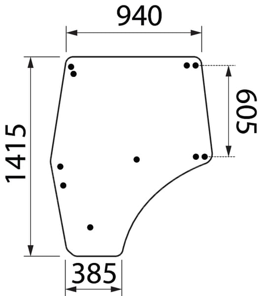 Türglas komplett (6005012168) von Claas