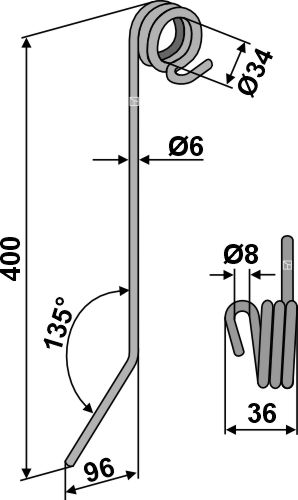 IHOF Striegelzinken Ø6mm