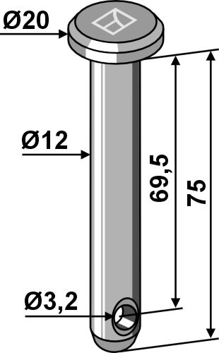 IHOF Splintbolzen Ø12x75
