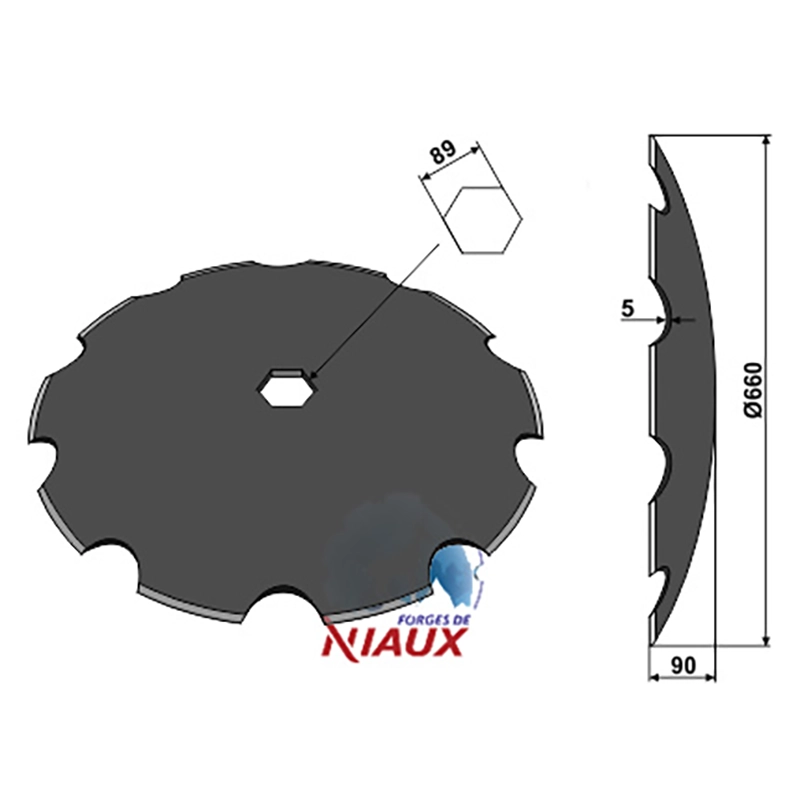 Landwirtschaft Bodenbearbeitung Scheibeneggen Scheibe gezackt Niaux