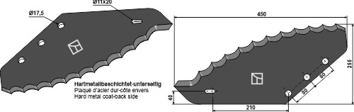 IHOF Futtermischwagenmesser - Hartmetallbeschichtet