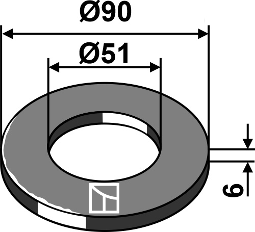 IHOF Einstellscheibe Ø90x6xØ51