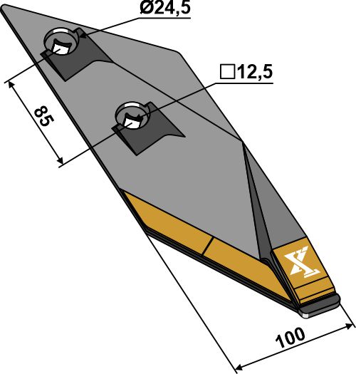 IHOF Pflugscharspitze B2SHR - rechts - Hartmetall