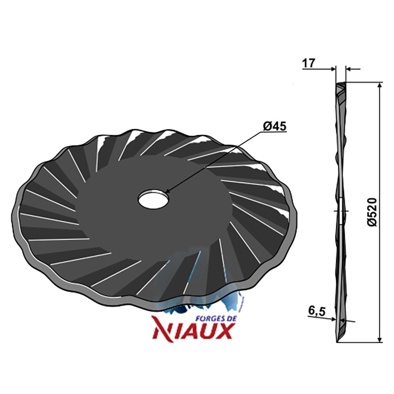 Landwirtschaft Bodenbearbeitung Scheibeneggen Sechscheibe gewellt Niaux|Great Plains