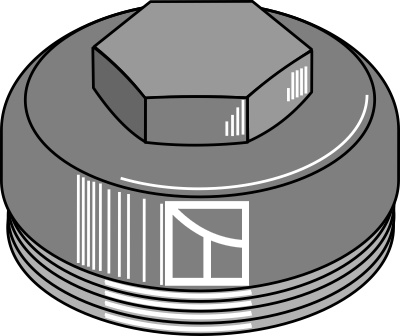 IHOF Gehäusedeckel - M68x1,5 - SW30