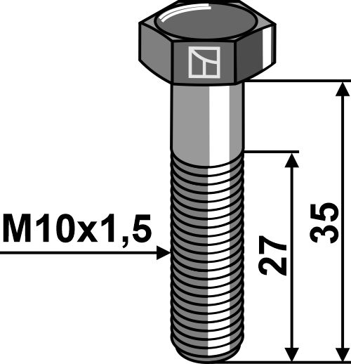 IHOF Sechskantschraube M10x1,5x35 ohne Mutter