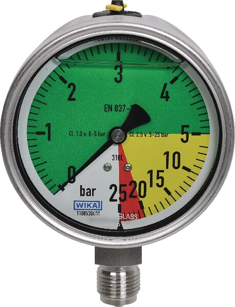 Manometer ø100 mm 0-5/25 1/2" MA100052512