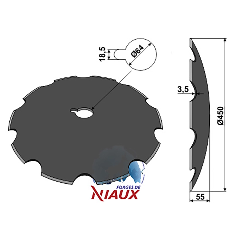 Landwirtschaft Bodenbearbeitung Scheibeneggen Scheibe gezackt Jean de Bru
