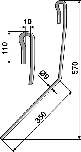 IHOF Striegelzinken Ø9mm