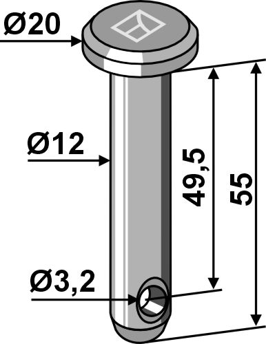 IHOF Splintbolzen Ø12x55