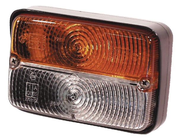 Cobo Richtungs- und Positionslicht  , vorne, rechteckig, 12V, gelb / transparent, angeschraubt, 80x120mm, Cobo 03104000