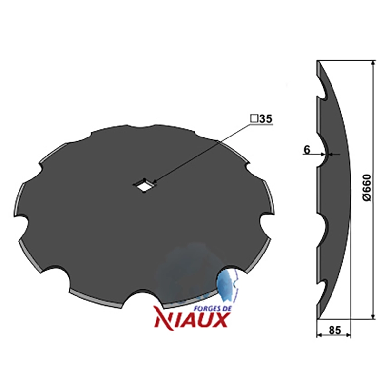Landwirtschaft Bodenbearbeitung Scheibeneggen Scheibe gezackt Papadopoulos