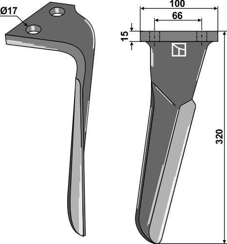 IHOF Kreiseleggenzinken 320mm, rechts
