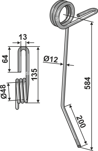 IHOF Strohstriegelzinken Ø12mm