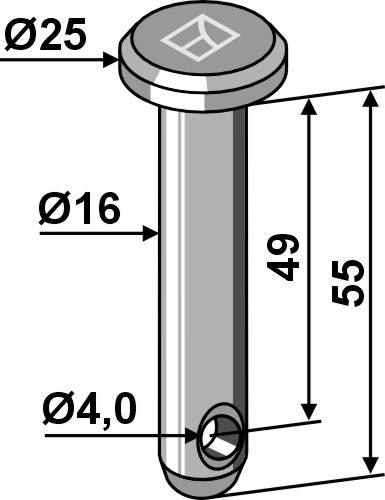IHOF Splintbolzen Ø16x55