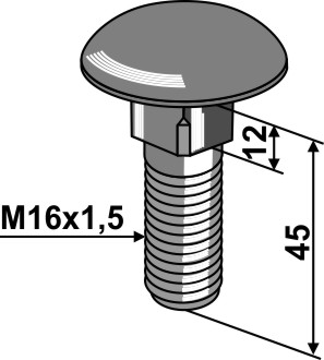 IHOF Flachrundschraube - M16x1,5
