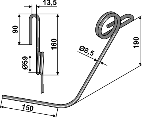 IHOF Striegelzinken Ø12mm