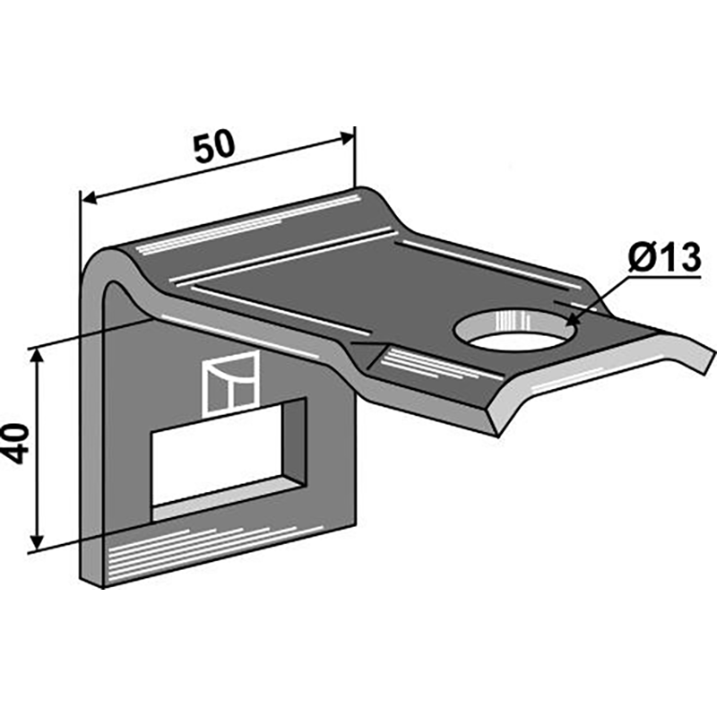 Landwirtschaft Bodenbearbeitung Grubber Schare & Leitbleche Halter für Zinken 32 x 10