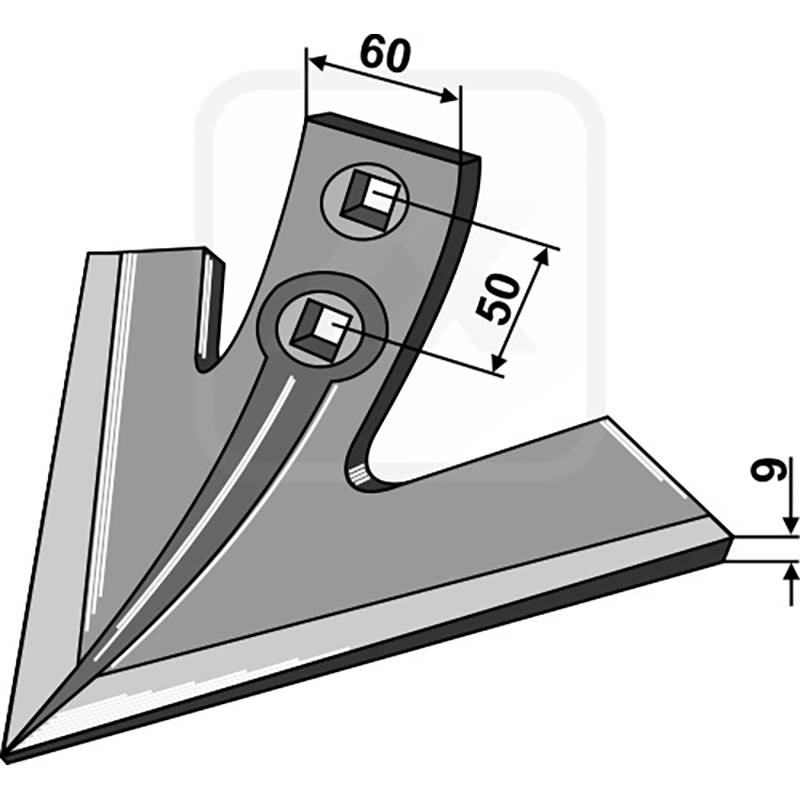 Landwirtschaft Bodenbearbeitung Grubber Schare & Leitbleche Gänsefussschar "OTMA" 200mm Vogel & Noot
