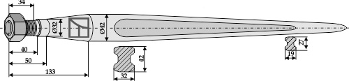 IHOF Frontladerzinken 1400mm