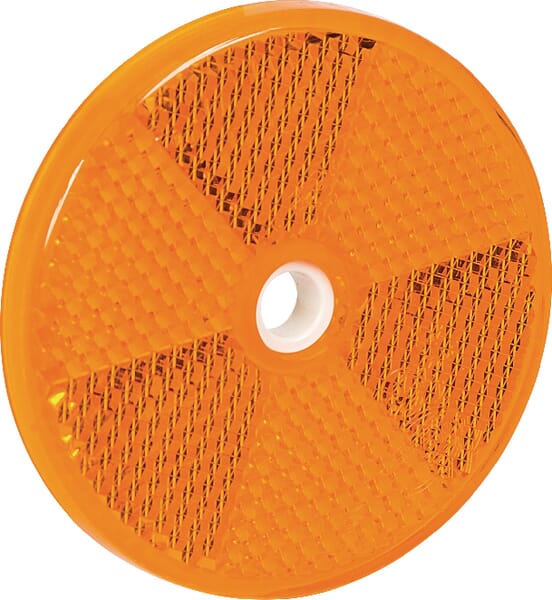 Rückstrahler gelb mit Loch D60 3219921