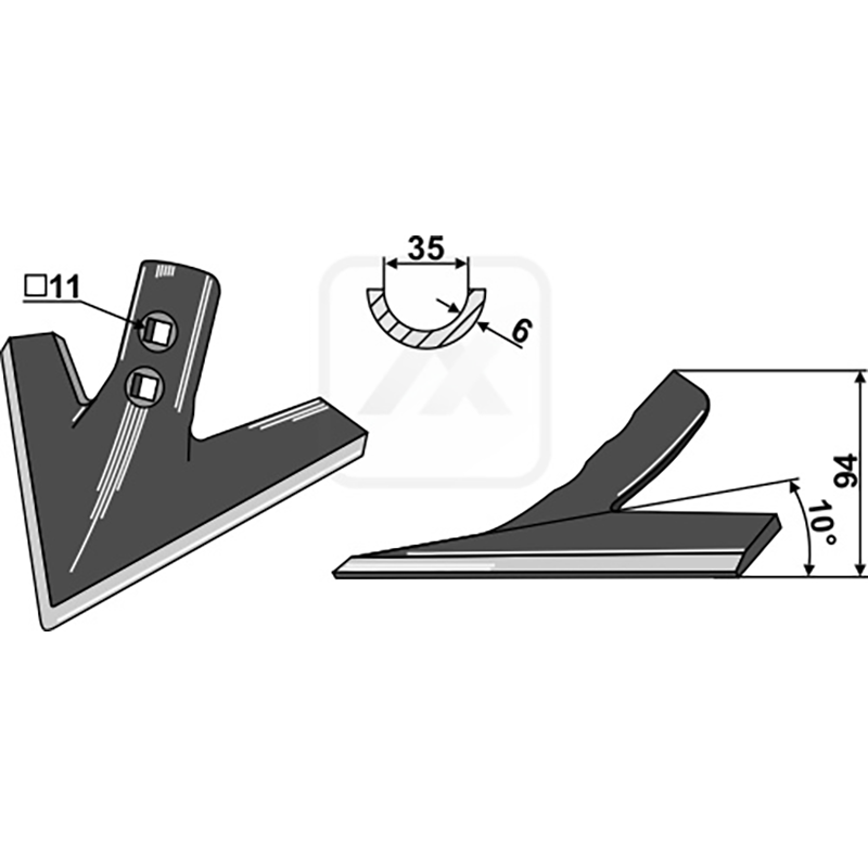 Landwirtschaft Bodenbearbeitung Grubber Schare & Leitbleche Gänsefussschar 