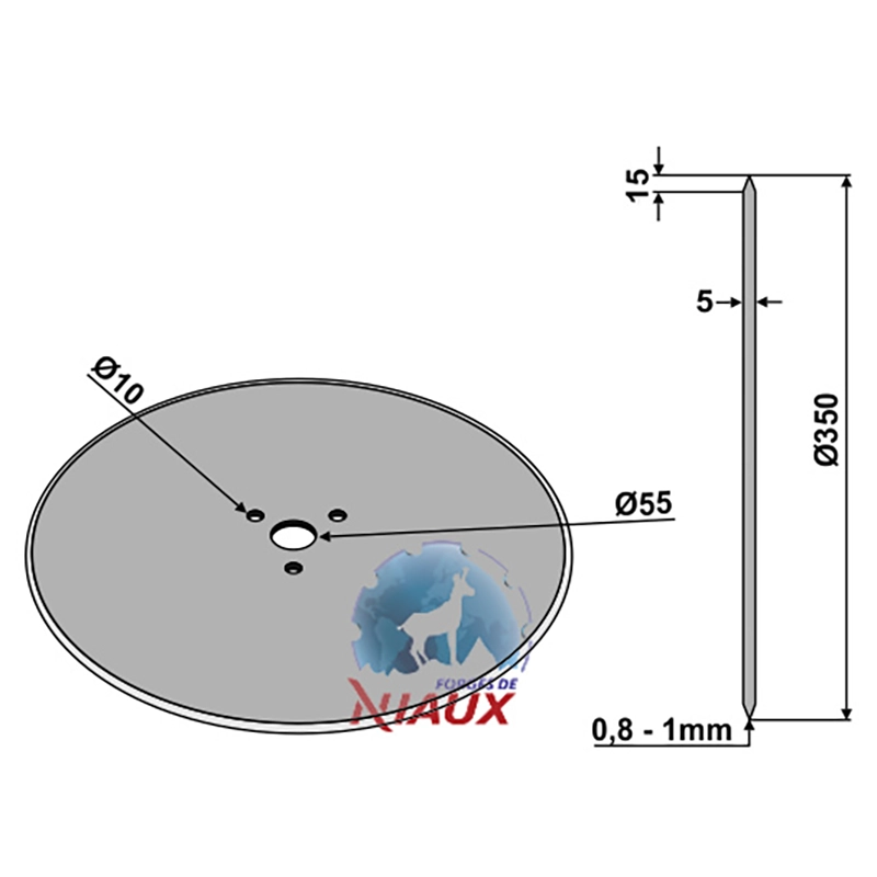 Landwirtschaft Bodenbearbeitung Scheibeneggen Sechscheibe glatt Niaux