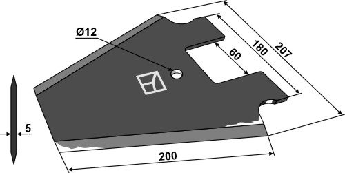 IHOF Ladewagenmesser 200mm