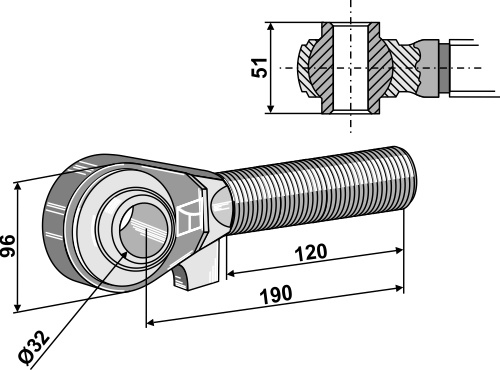 IHOF Spindel M42x3 - 120