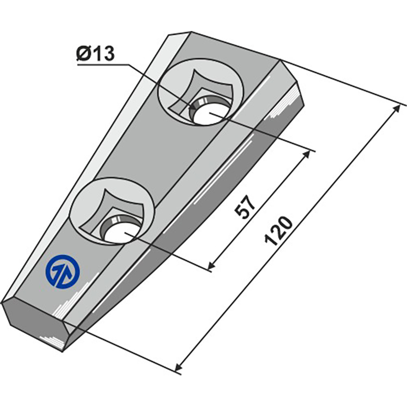 Landwirtschaft Bodenbearbeitung Grubber Schare & Leitbleche Halter - Serie 100