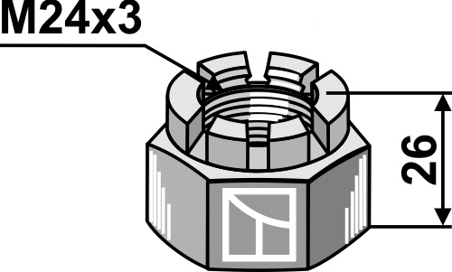 IHOF Kronenmutter M24x3