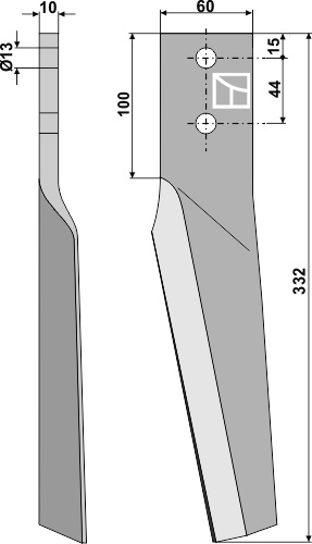 IHOF Kreiseleggenzinken 332mm, rechts