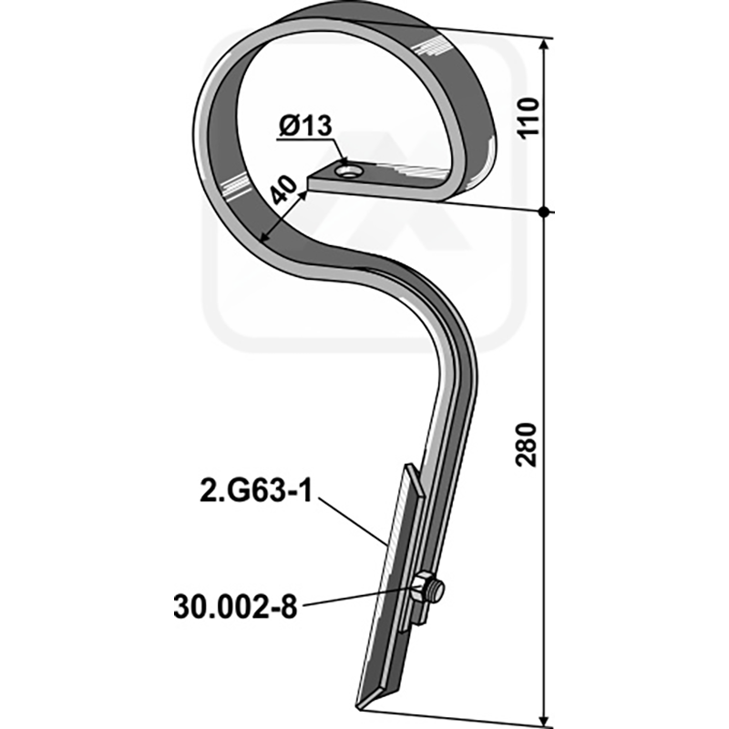 Landwirtschaft Bodenbearbeitung Grubber Schare & Leitbleche Garezinken Germinator mit Schar Rabe|Kongskilde