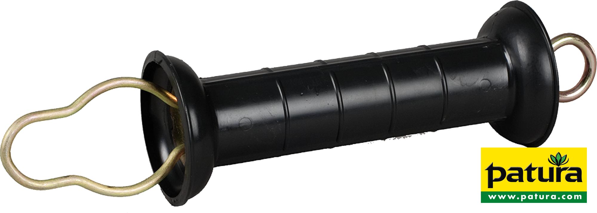 TORGRIFF, SCHWARZ, MIT ÖSE UND FEDER MIT