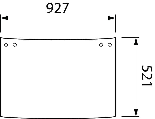 Scheibe, hinten gewölbt mittig (E49809) von Case IH