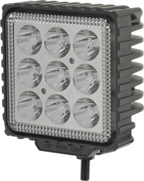 Arbeitsscheinwerfer LED, 27W, 500lm, eckig, blau, 105x60x117mm Deutschstecker, Punktstrahl, 9 LED's, Kramp LA10417