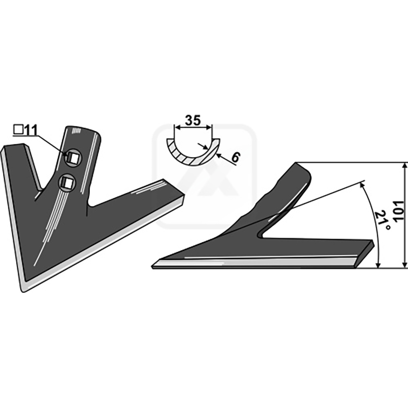 Landwirtschaft Bodenbearbeitung Grubber Schare & Leitbleche Gänsefussschar 250mm