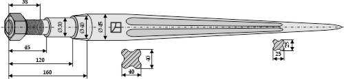 IHOF Frontladerzinken 890mm