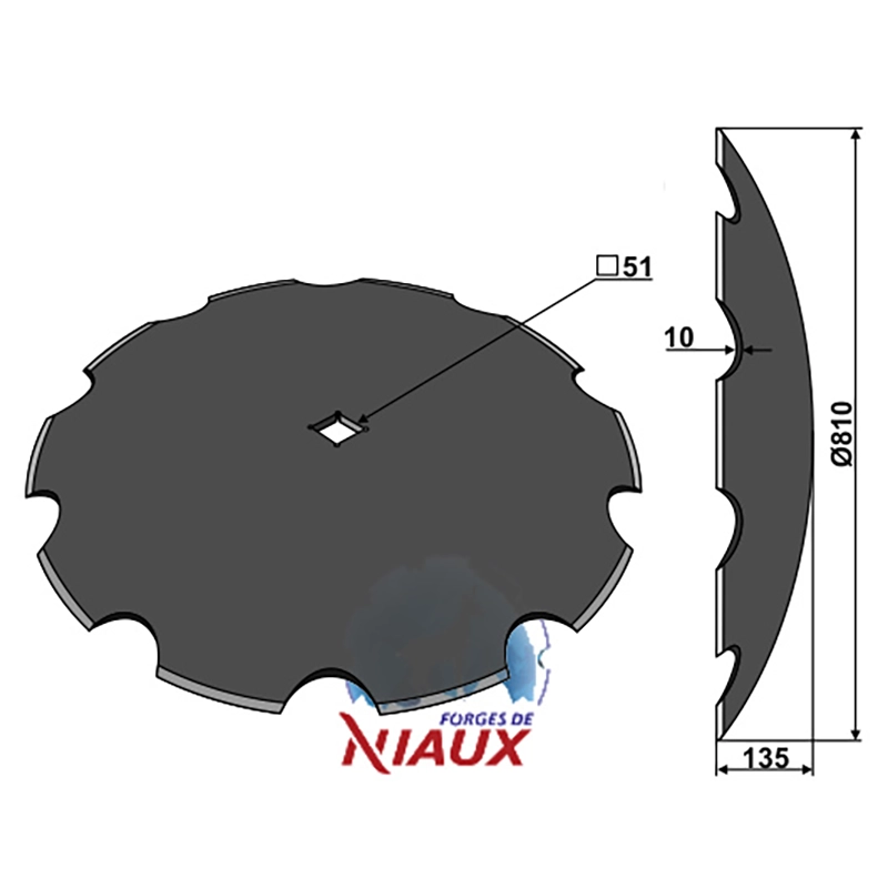 Landwirtschaft Bodenbearbeitung Scheibeneggen Scheibe gezackt Gregoire Besson|Quivogne